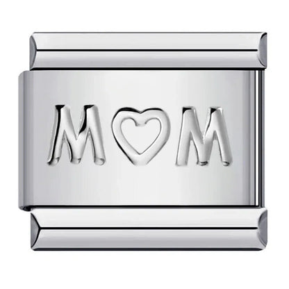 Silver Mom italian charm link 