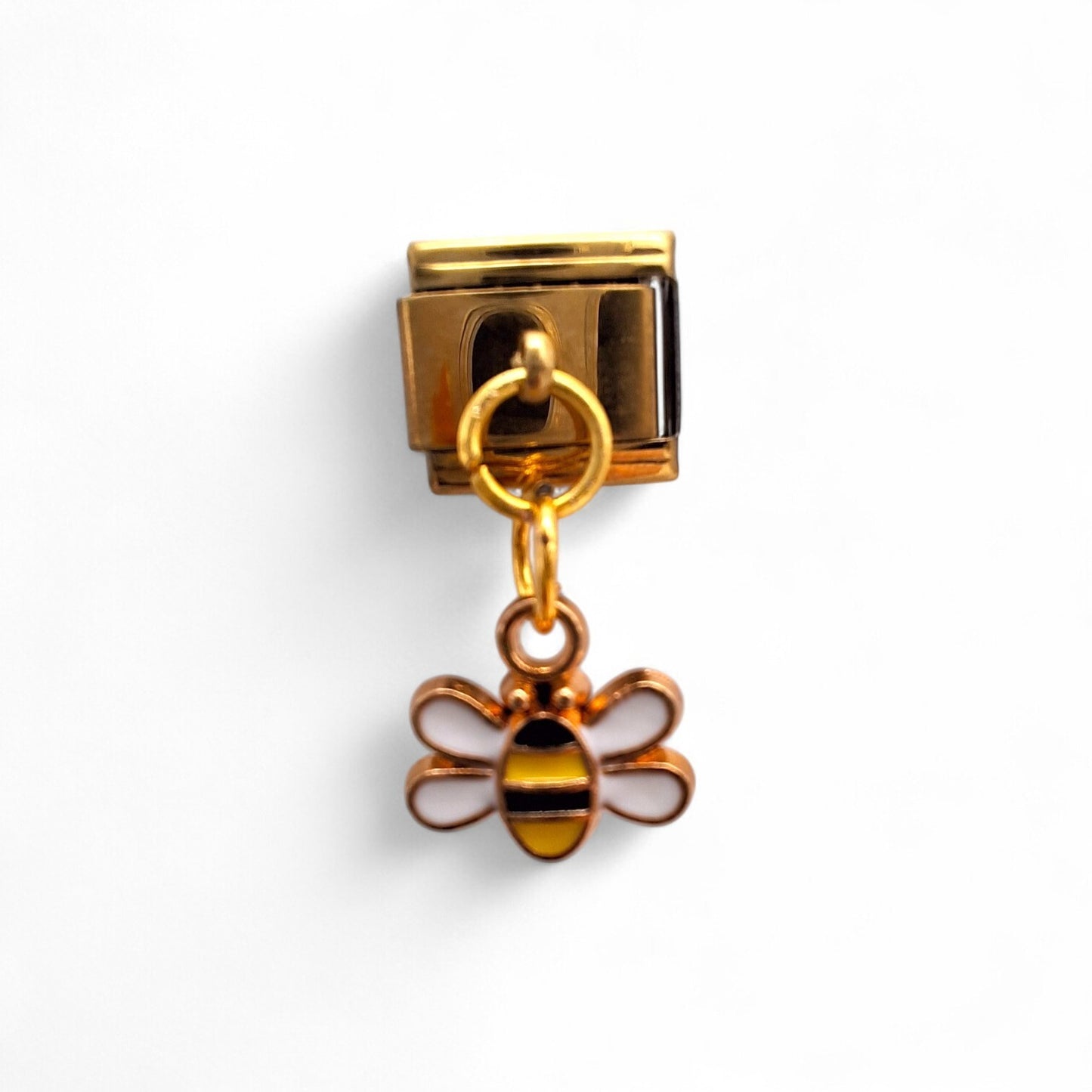Gold Italian charm with a small bee pendant 