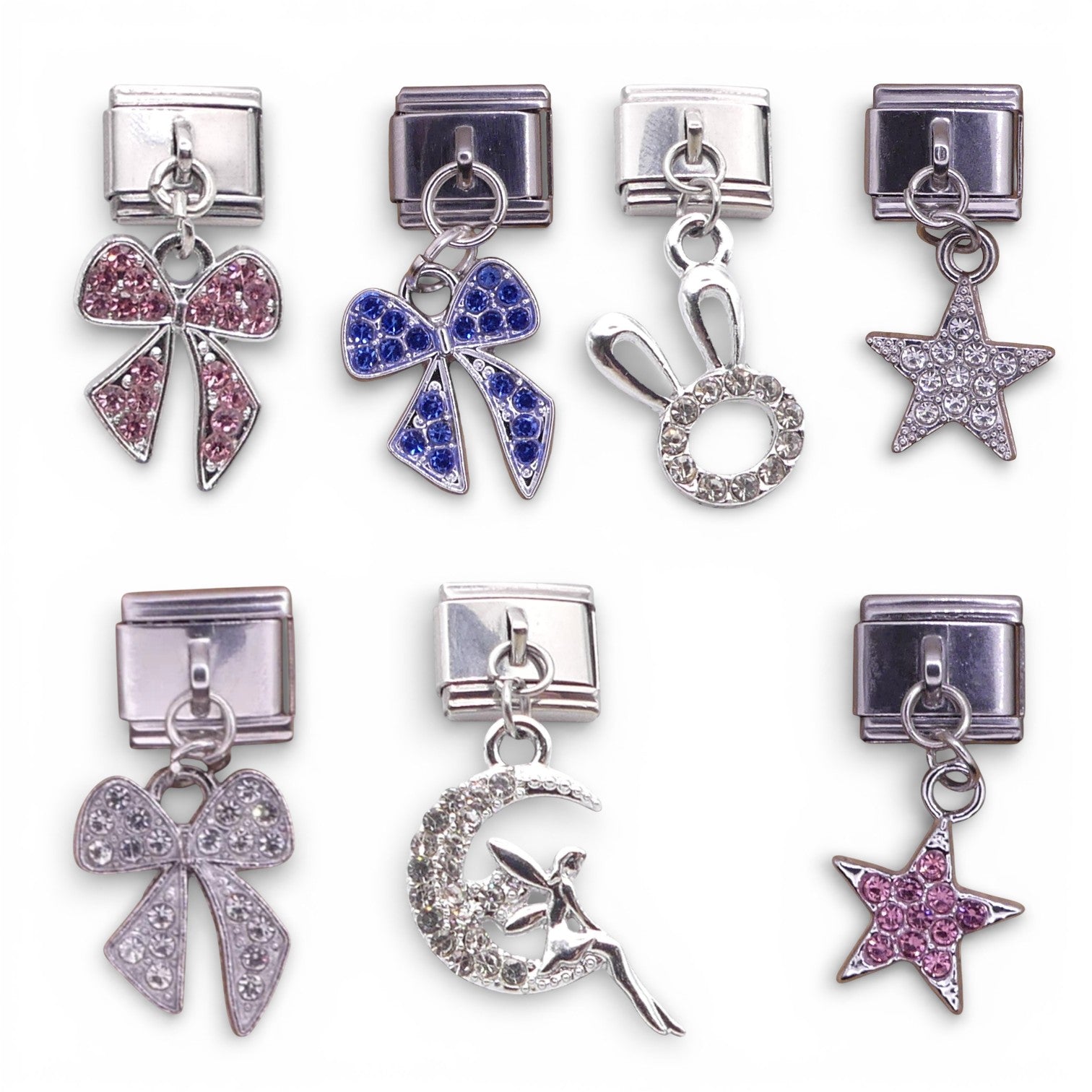 Choice of crystal Italian dangle charms 