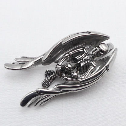 Large Stainless Steal Skeleton Pendant Metal Charms