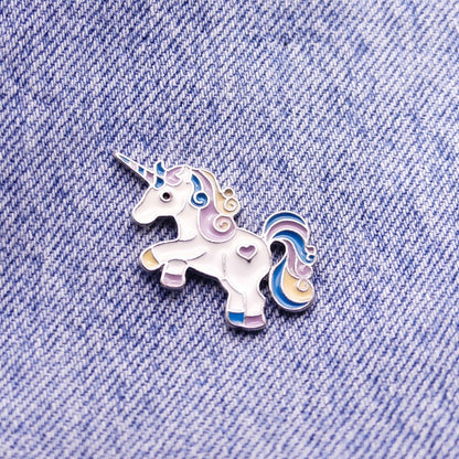 Unicorn Pastel Rainbow Enamel Pin Badge