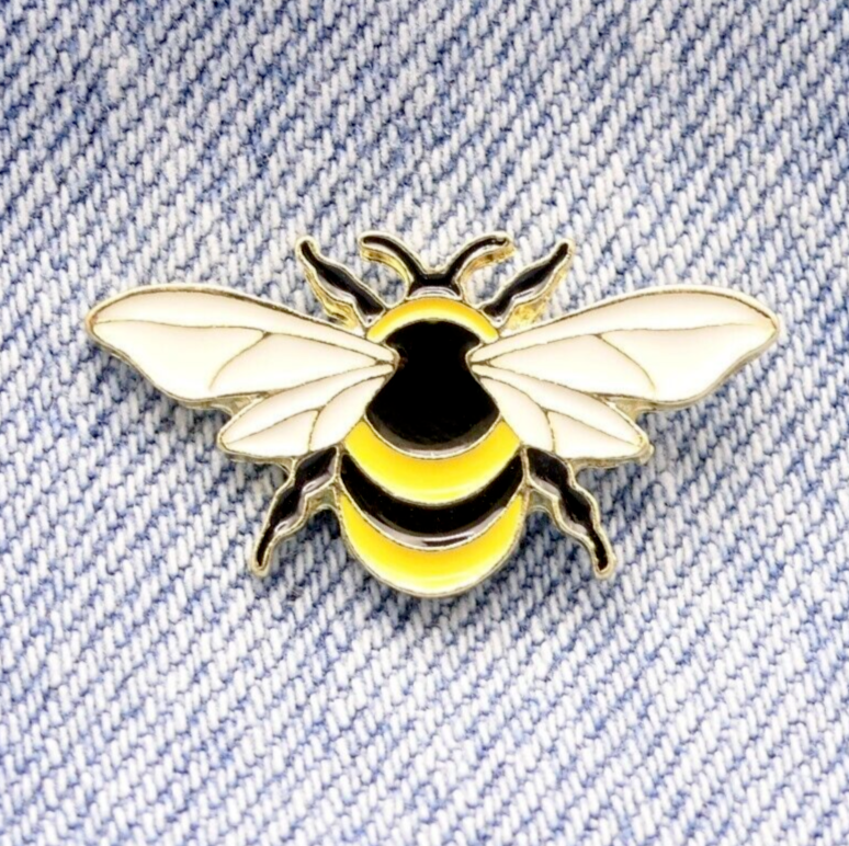 Small Bumble Bee Enamel Pin Badge Worker Bee Enamel Brooch