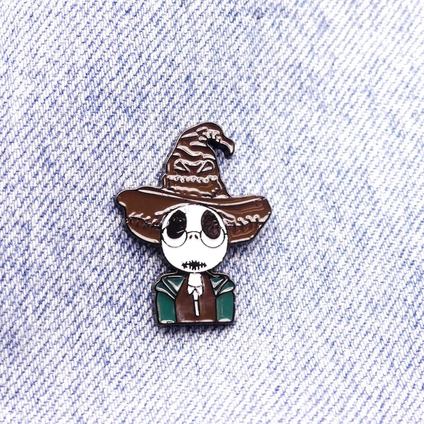 Nightmare Before Christmas Jack Skellington Harry Potter Sorting Hat Pin Badge