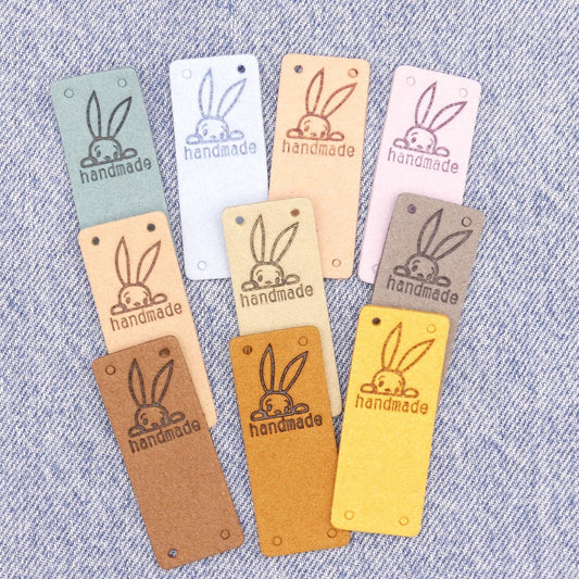 10 Rabbit Handmade Label Tags For Sewing Knitting Crochet Handmade Crafts Bunny