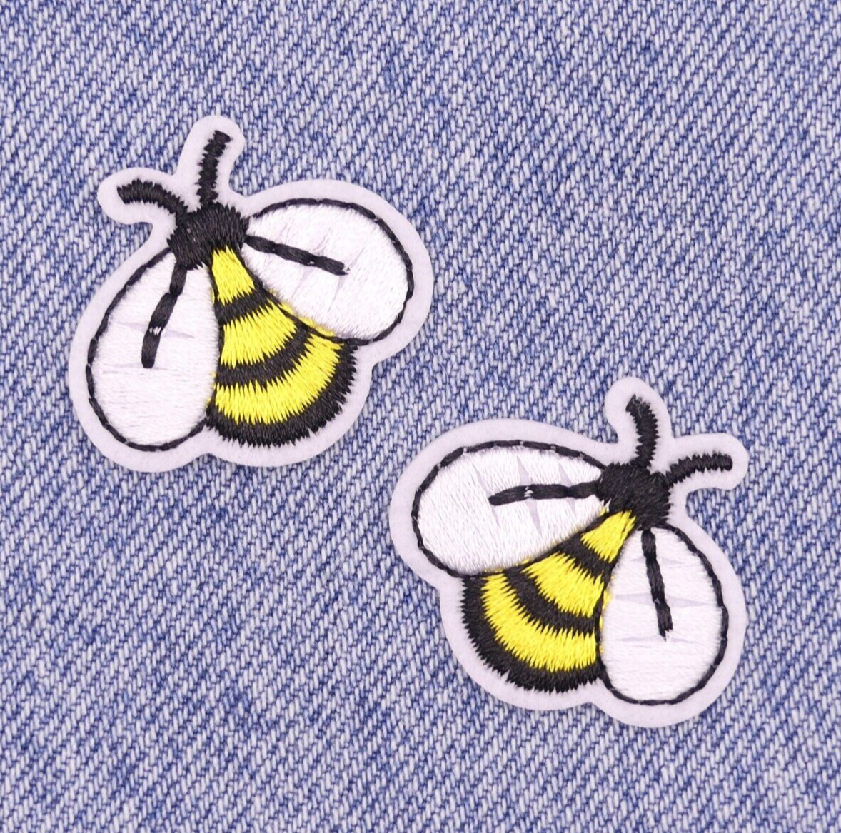 2 Bee Iron On Patches