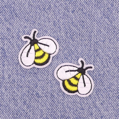 2 Bee Iron On Patches