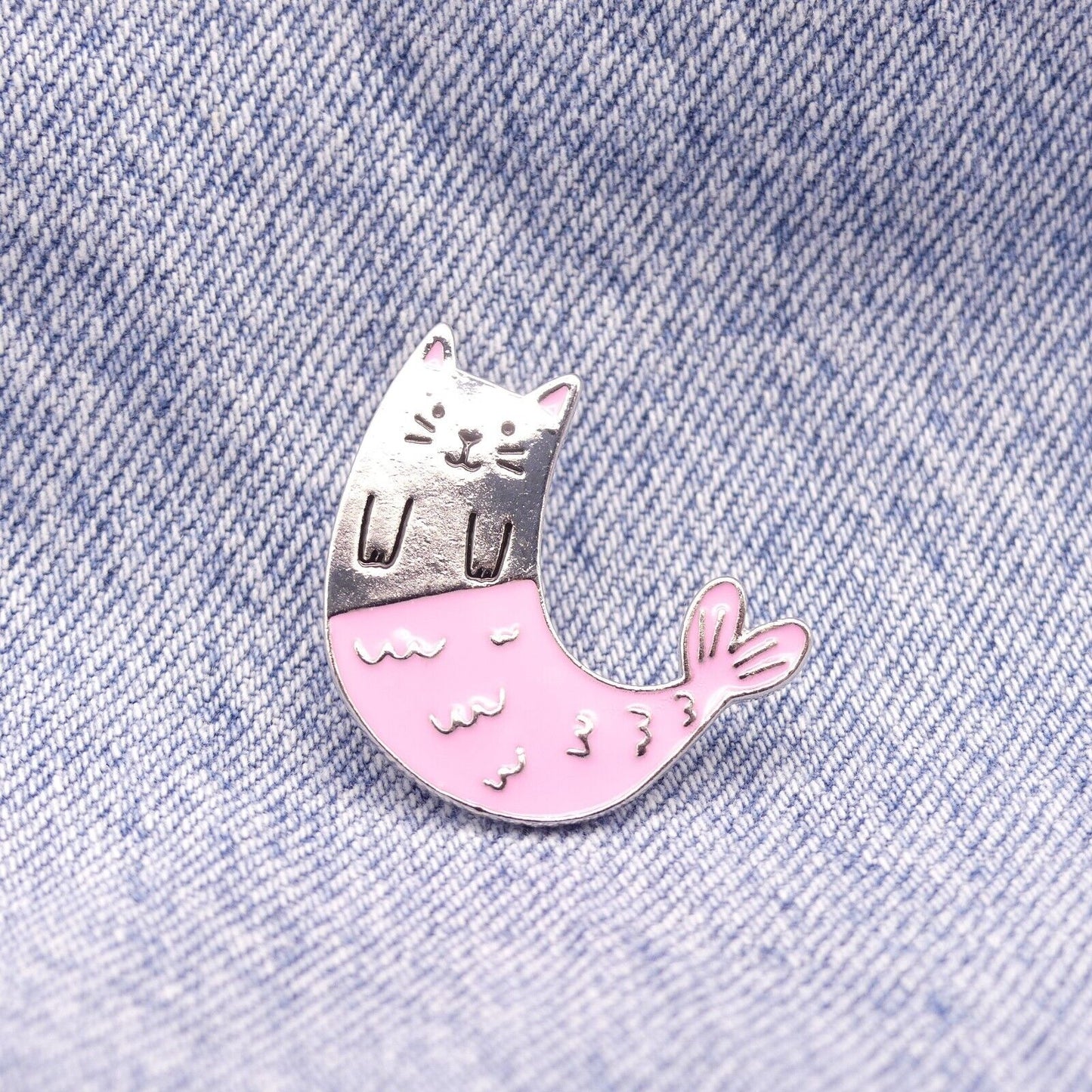 Mercat Cat Mermaid Enamel Pin Badge