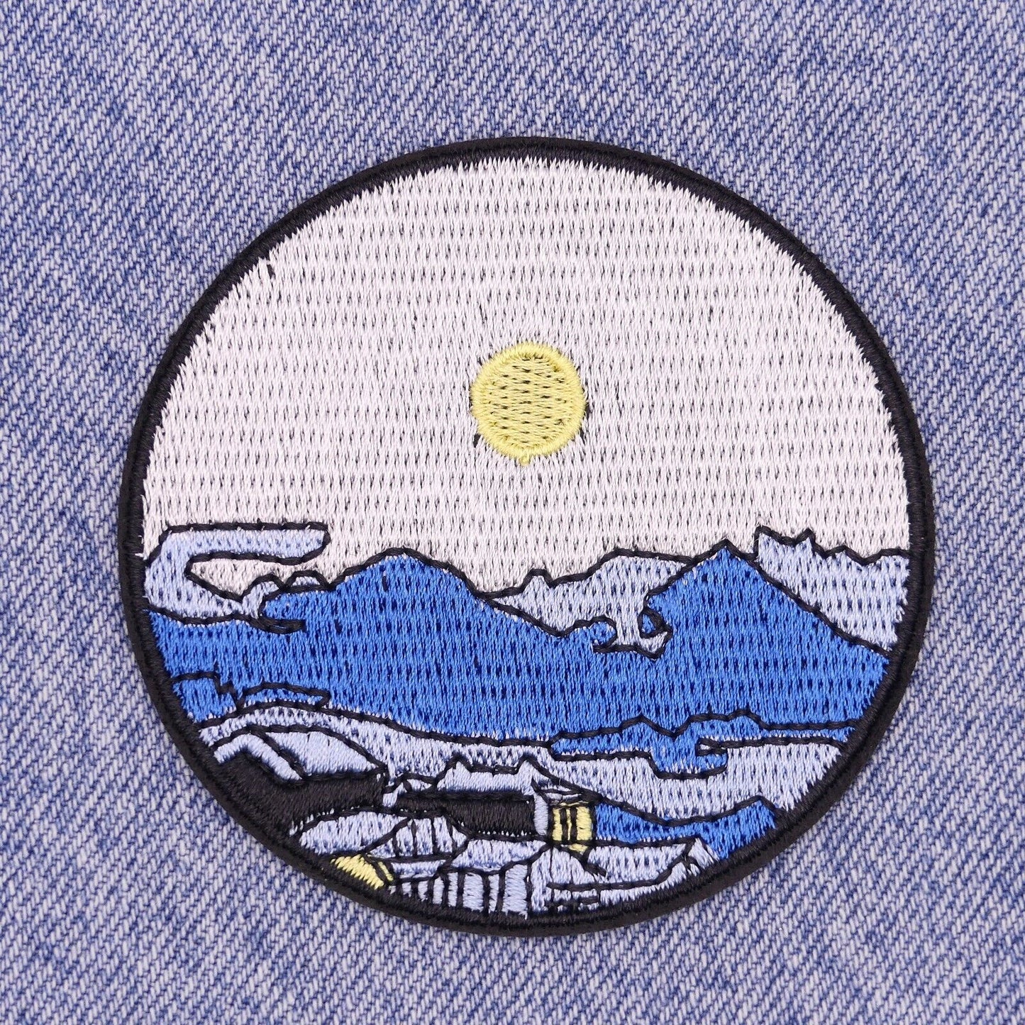 Sea And Sky Iron On Patch Outdoors iron on patch Embroidered Applique