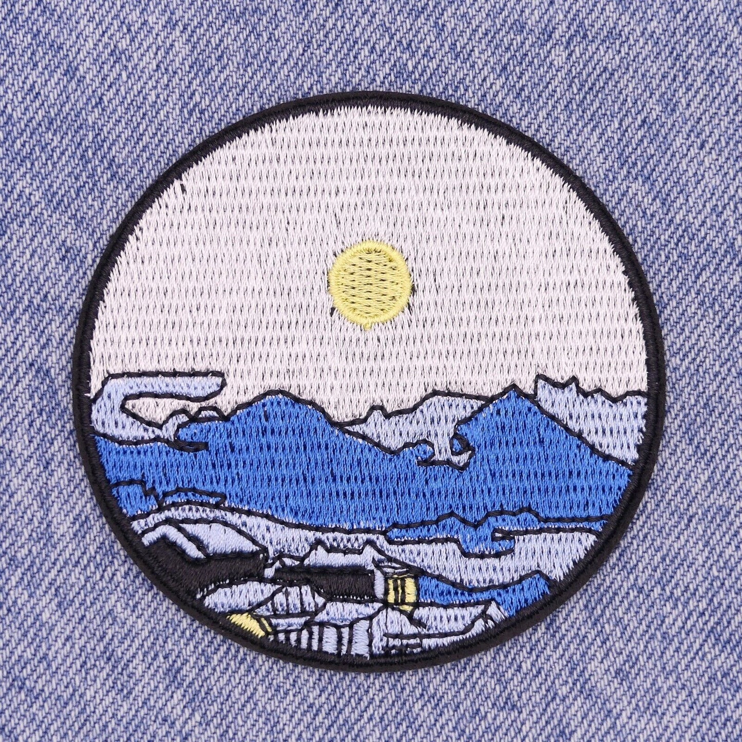 Sea And Sky Iron On Patch Outdoors iron on patch Embroidered Applique