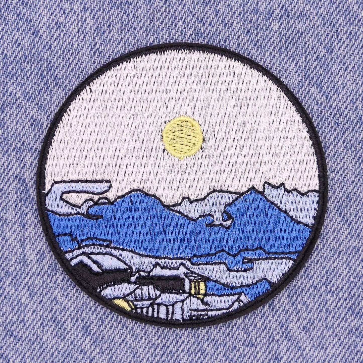 Sea And Sky Iron On Patch Outdoors iron on patch Embroidered Applique