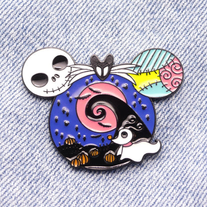 Mickey Mouse Nightmare Before Christmas Jack Skellington Enamel Pin Badge