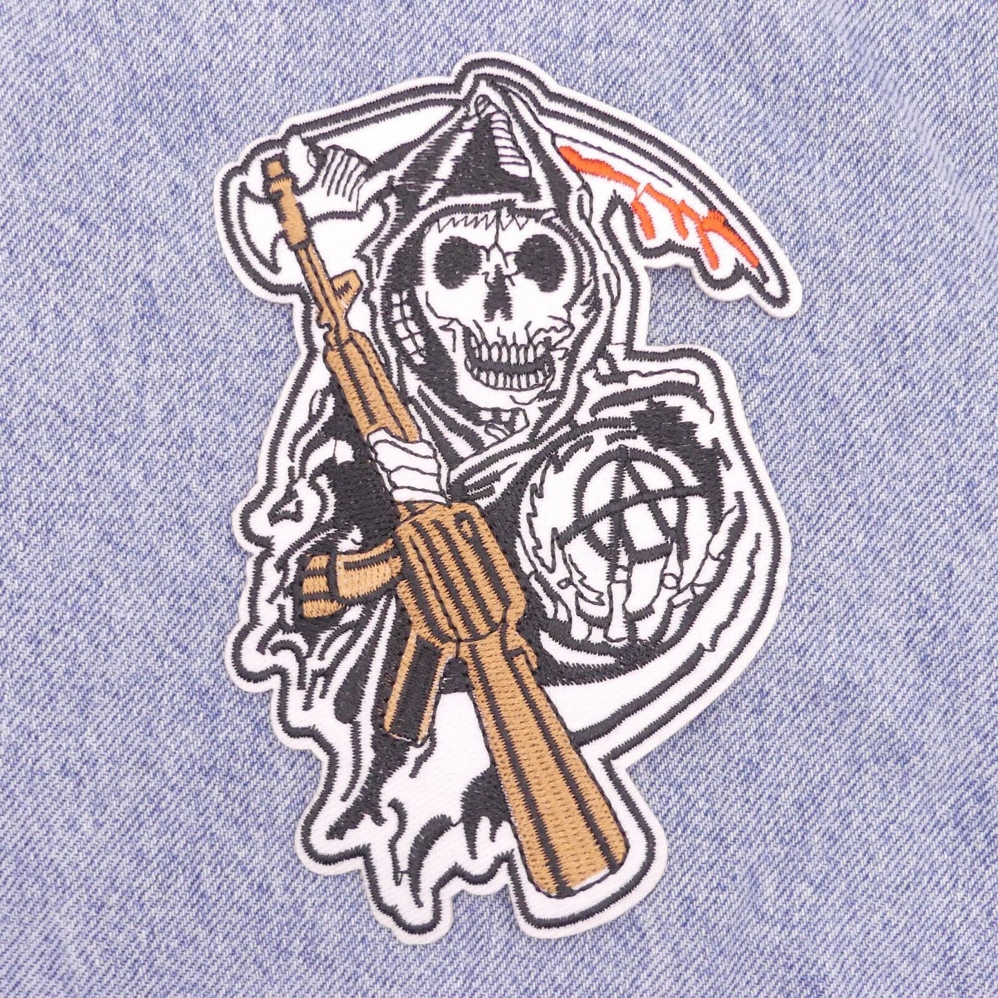 Sons of Anarchy SAMCRO Reaper Logo Crest Iron on Patch Brand New Sew on Patch