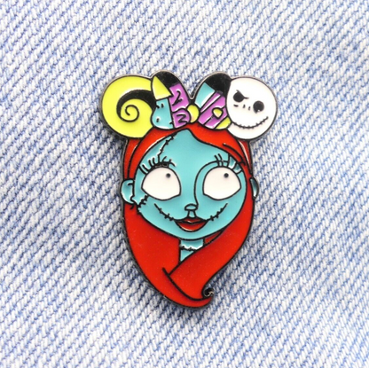 Sally Nightmare Before Christmas Jack Skellington Enamel Pin Badge