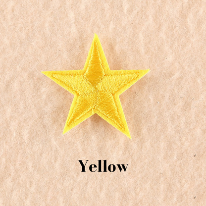 10 Star Iron On Patch Sew On Star 3cmx3cm Applique Patches Choice of 21 Colours