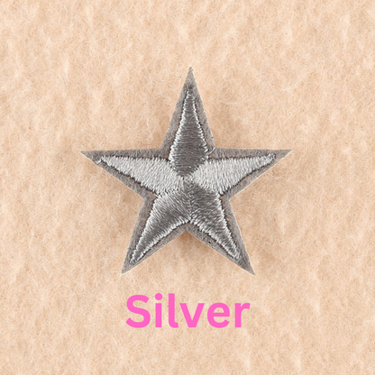 10 Star Iron On Patch Sew On Star 3cmx3cm Applique Patches Choice of 21 Colours