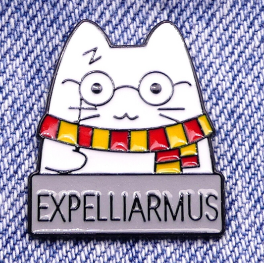 Harry Potter Cat Expelliarmus Enamel Pin Badge Wizarding world