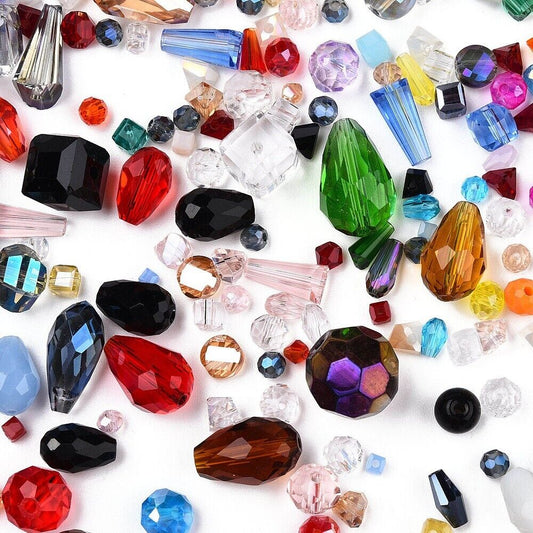 Random Mixed Assorted Glass Beads Approx. 75g for Jewellery Making And Crafts