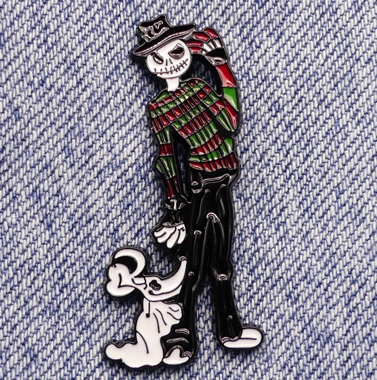 Nightmare Before Christmas Jack Skellington & Zero The Dog Enamel Pin Badge