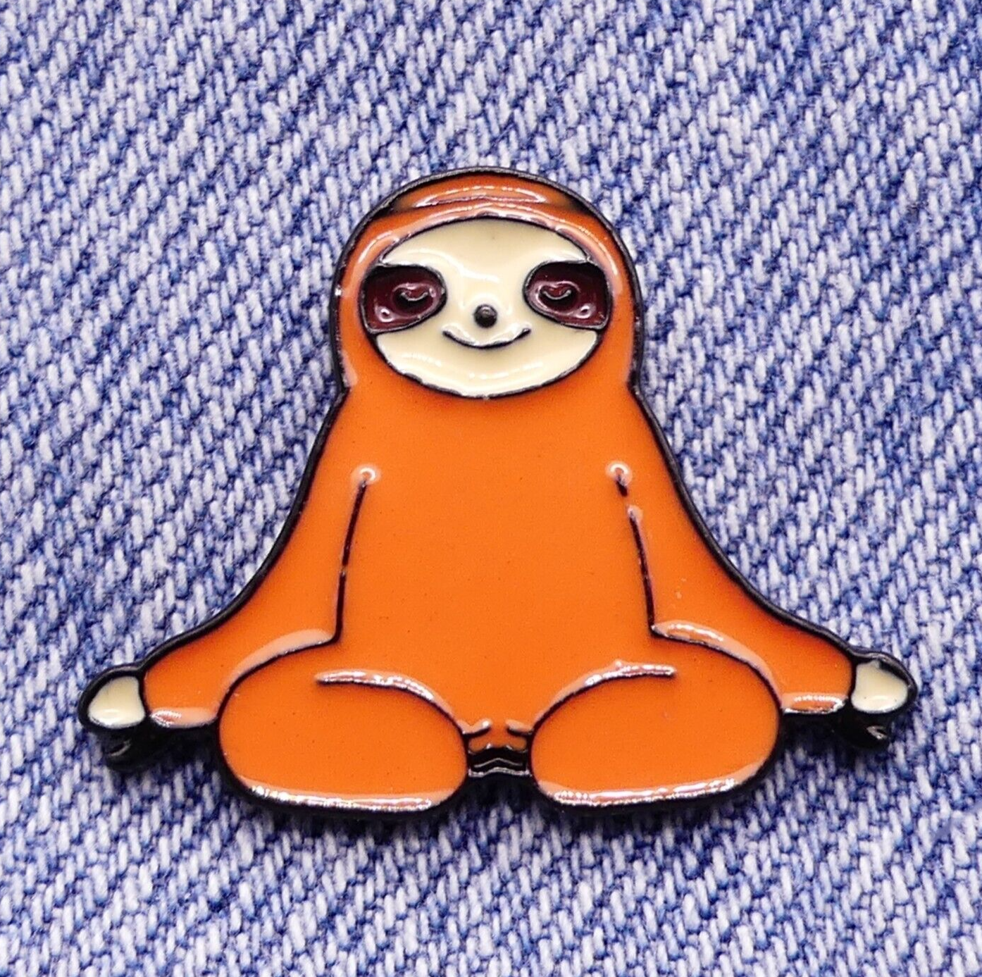 Meditating Yoga Sloth Enamel Pin Badge