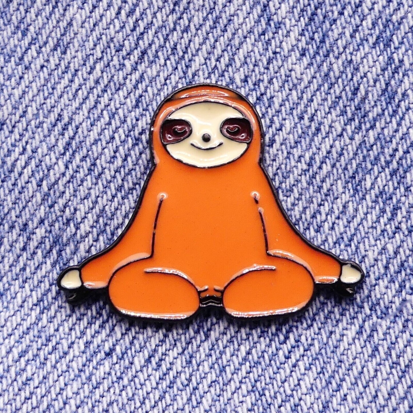 Meditating Yoga Sloth Enamel Pin Badge